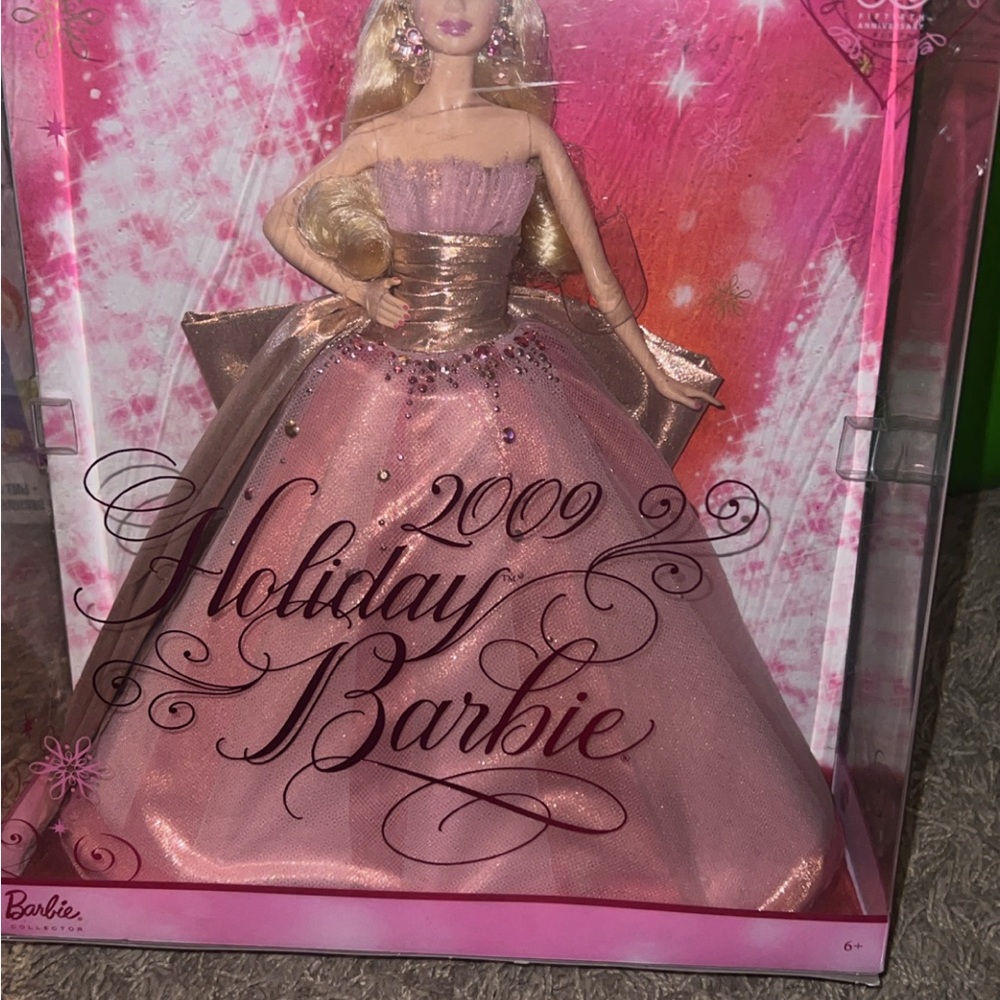 Barbie Pink and Gold Holiday Ball Gown